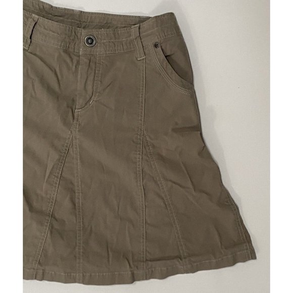 Kuhl Women's Size 2 Light Khaki Vintage Patina Dye Unlined Skirt Waist 28" - Picture 4 of 12